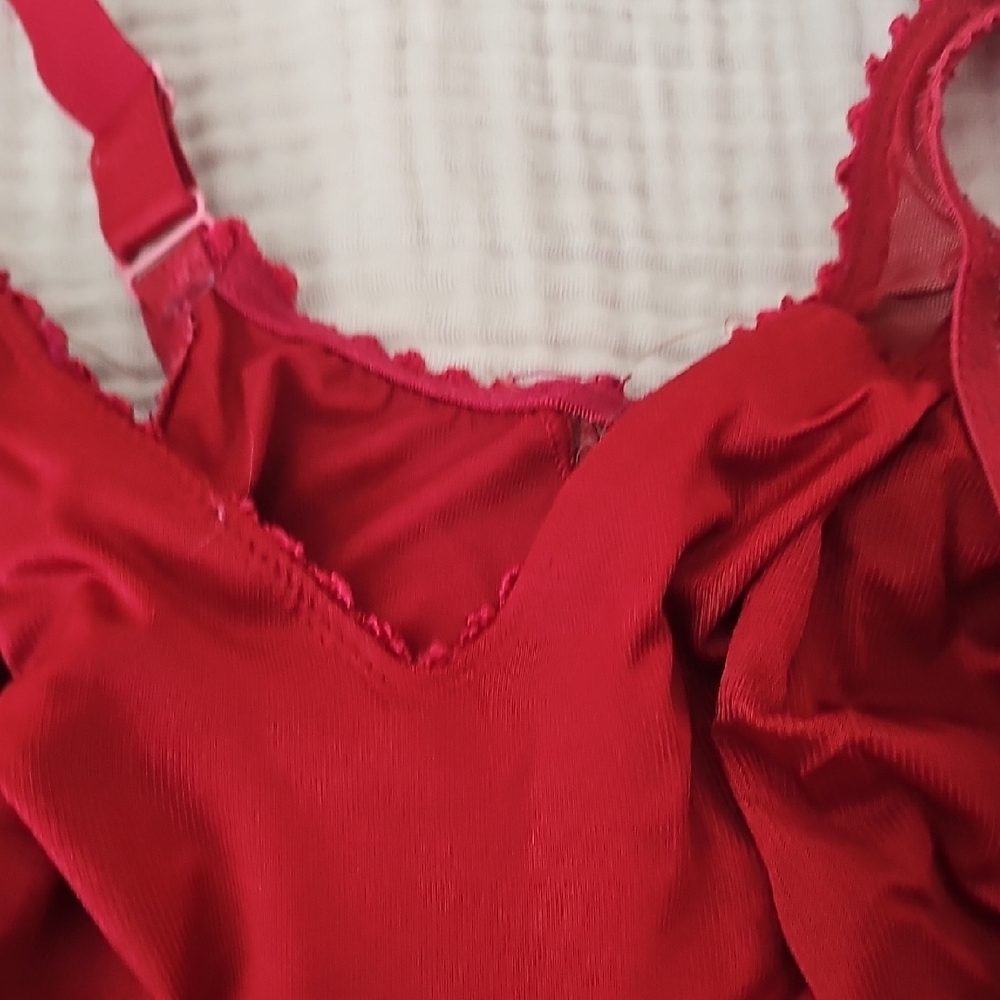 Ruby Ribbon Red Satin Camisole - Picture 5 of 9